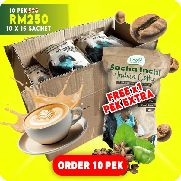10 Free 1 Pek Kopi Sacha Inchi